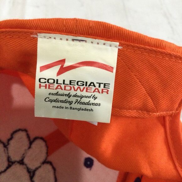 Collegiate Headwear Cap Hat Unisex Adjustable Strap Color Orange Clemson Tigers - Picture 7 of 11